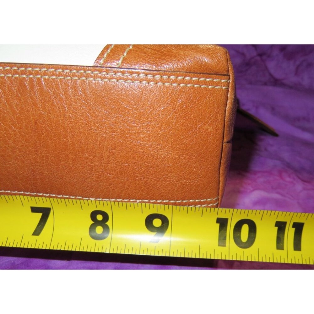 Coach 2007 Hamptons Cream & Tan Leather Demi Bag Baguette - Picture 13 of 13